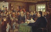 Nikolai Petrovitch Bogdanov-Belsky Sunday Reading in Rural Schools oil painting reproduction